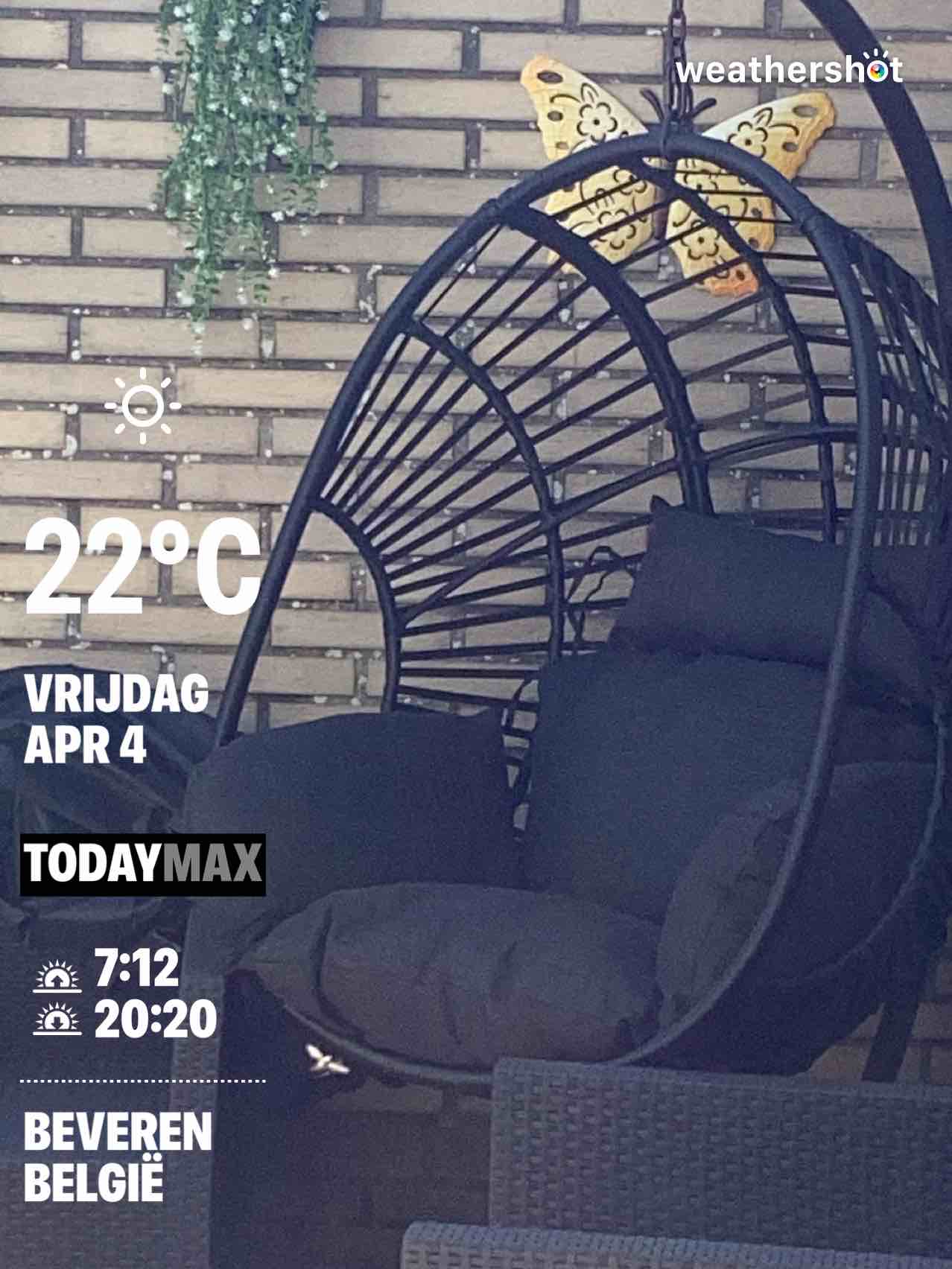 Clear weather in Beveren, 21°C — April 4, 2025 (community photo)