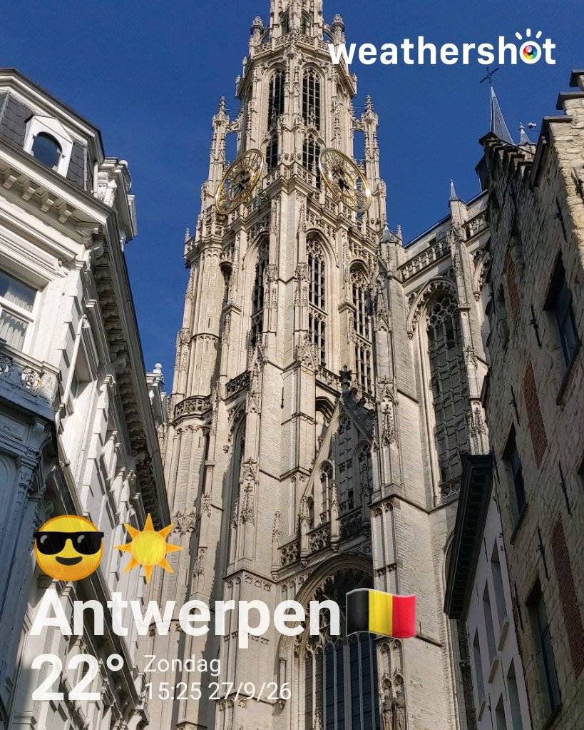 Sunny weather in Antwerpen, 22°C — September 27, 2026 (community photo)
