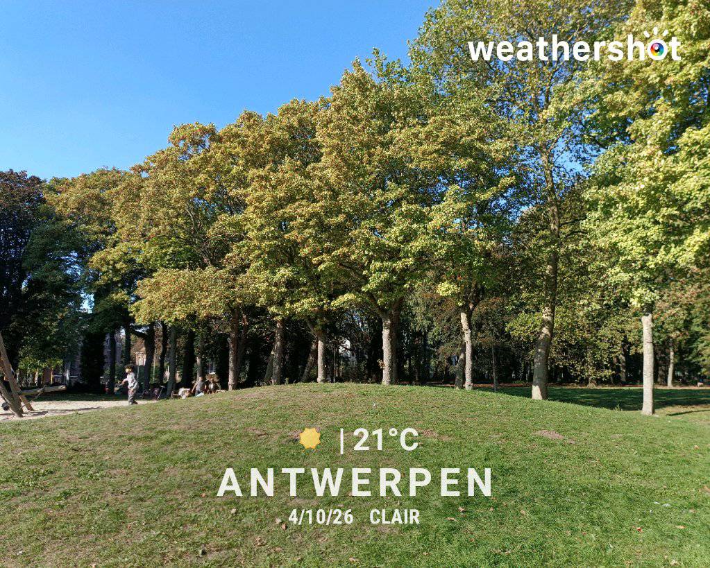 Sunny weather in Antwerpen, 21°C — October 4, 2026 (community photo)