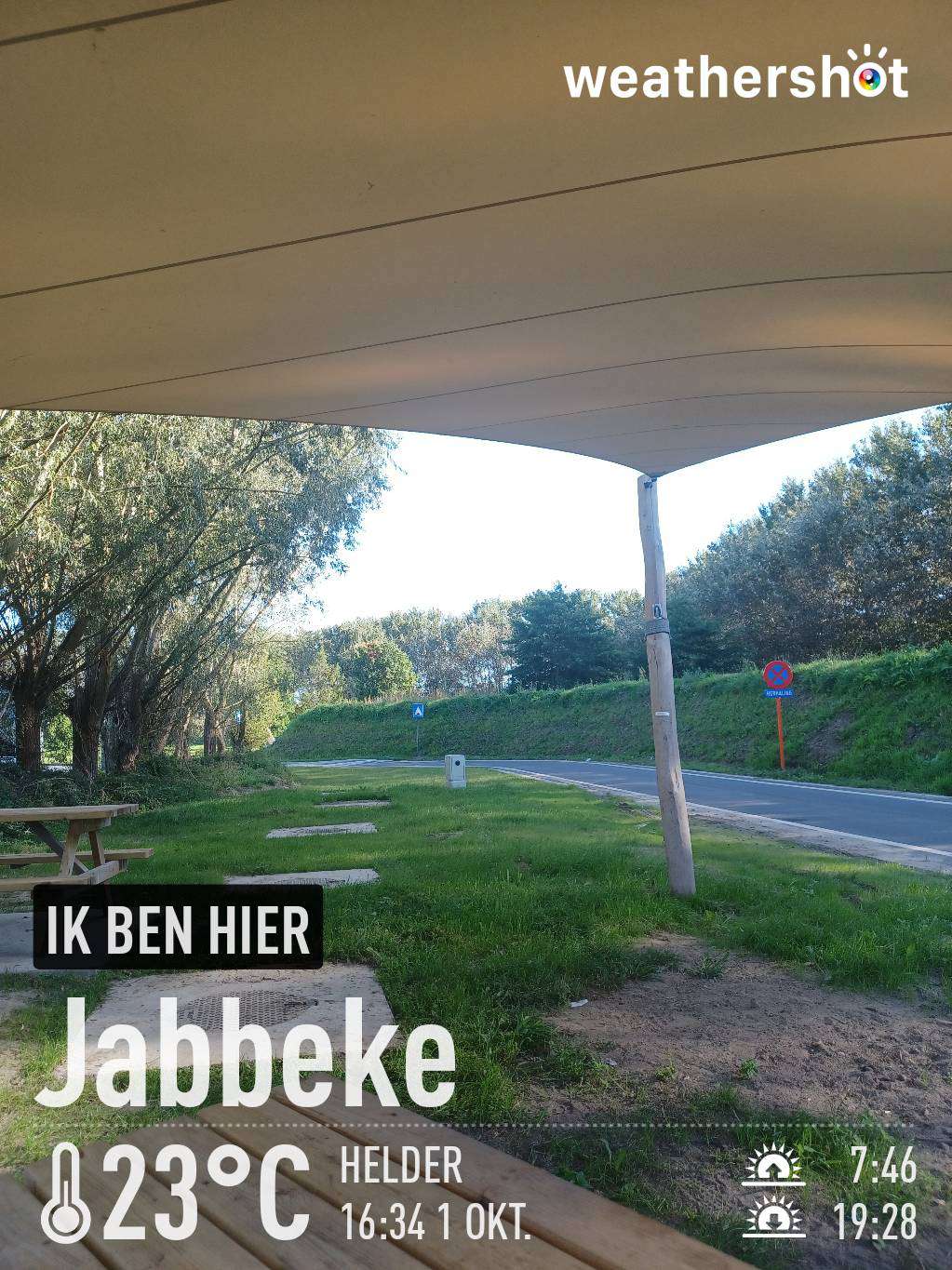 Sunny weather in Jabbeke, 23°C — October 1, 2023 (community photo)
