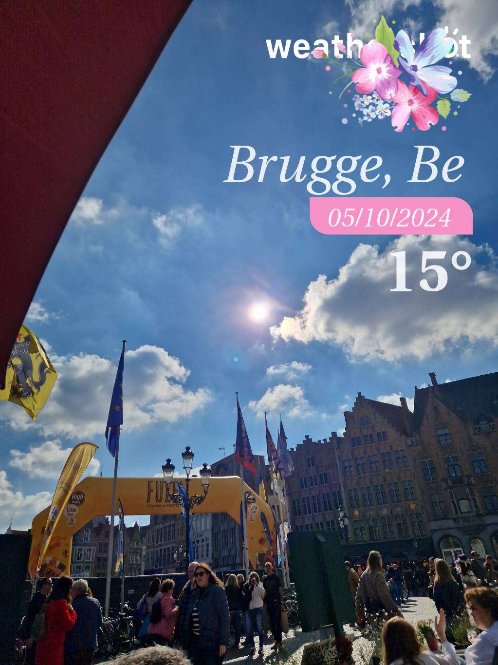 Sunny weather in Brugge, 15°C — October 5, 2024 (community photo)