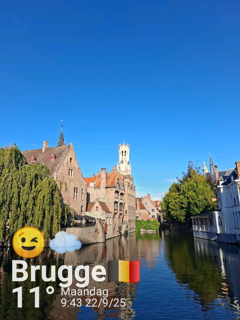 Cloudy weather in Brugge, 11°C — September 22, 2025 (community photo)