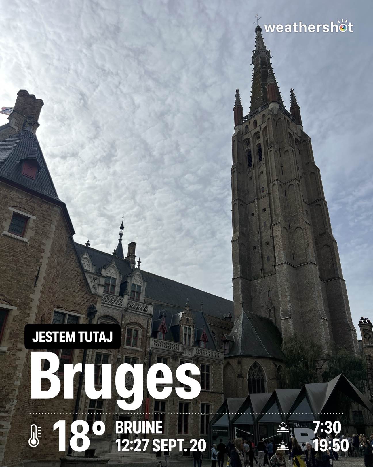 Rainy weather in Bruges, 18°C — September 20, 2026 (community photo)