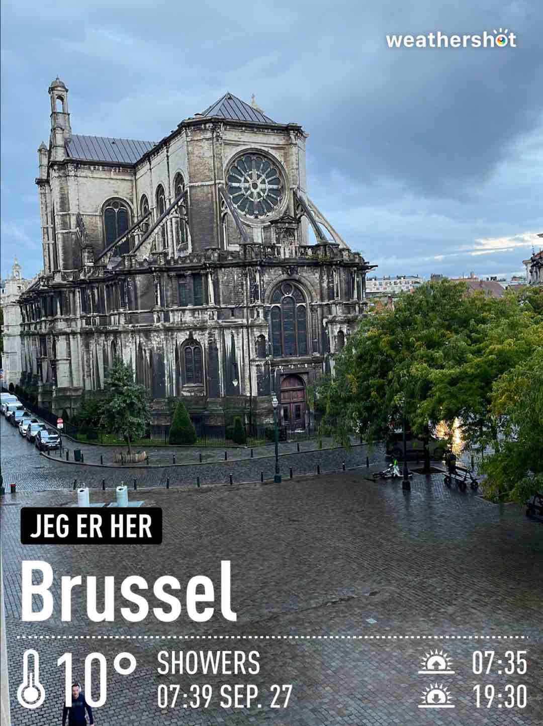 Rainy weather in Bruxelles, 8°C — September 27, 2022 (community photo)