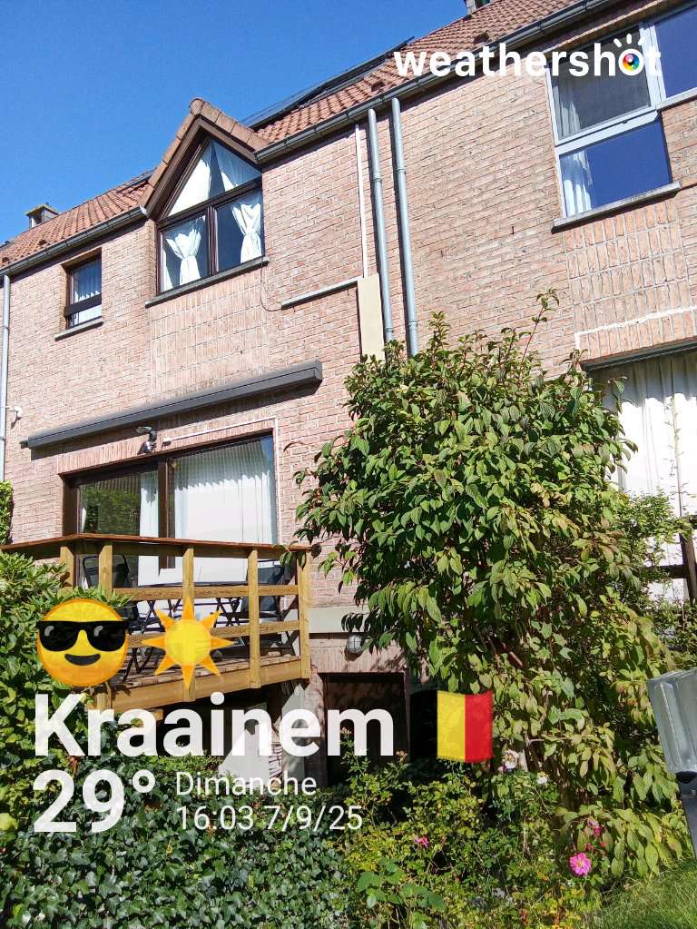 Sunny weather in Kraainem, 29°C — September 7, 2025 (community photo)