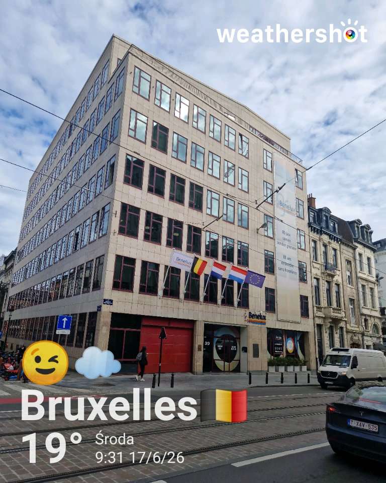 Cloudy weather in Bruxelles, 19°C — June 17, 2026 (community photo)