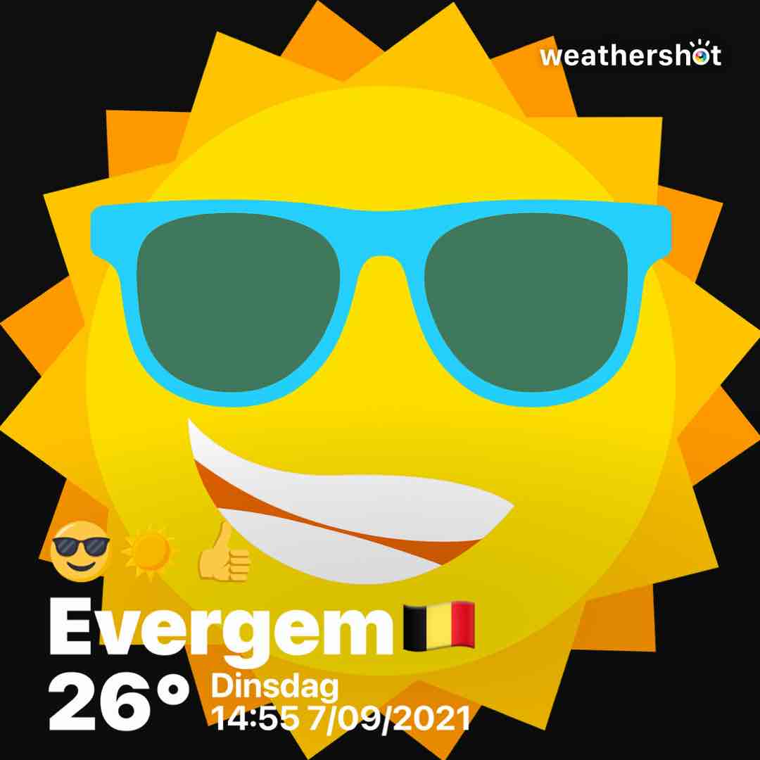 Clear weather in Evergem, 26°C — September 7, 2021 (community photo)