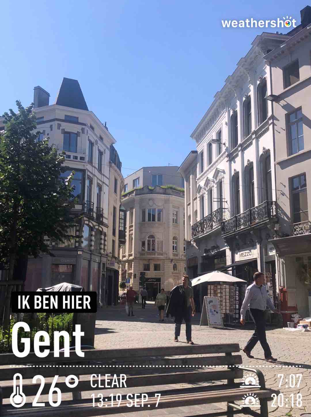 Weather in Gent, 26°C — September 7, 2023 (community photo)
