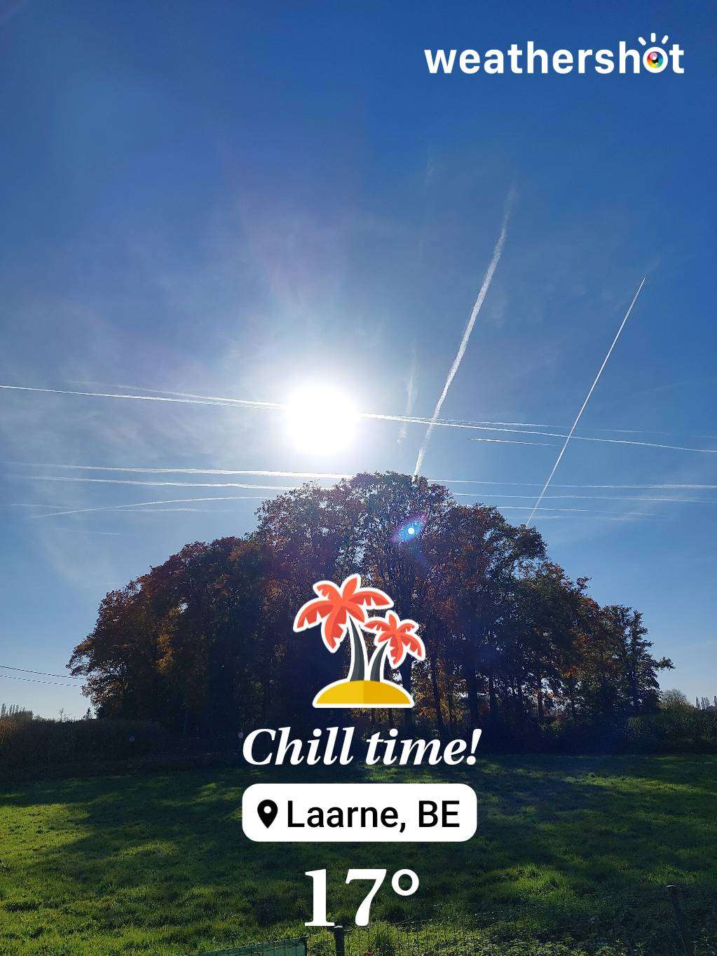 Sunny weather in Laarne, 17°C — October 23, 2024 (community photo)