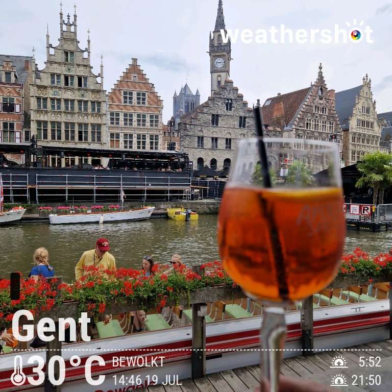 Cloudy weather in Gent, 30°C — July 19, 2025 (community photo)