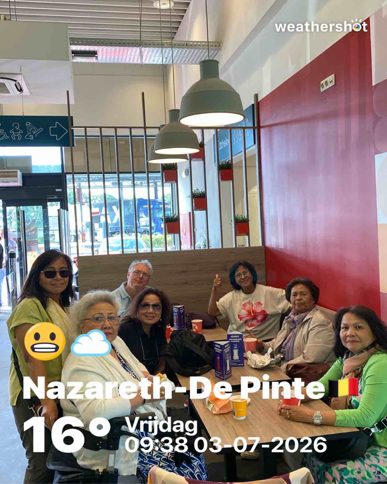 Cloudy weather in Nazareth-De Pinte, 16°C — July 3, 2026 (community photo)
