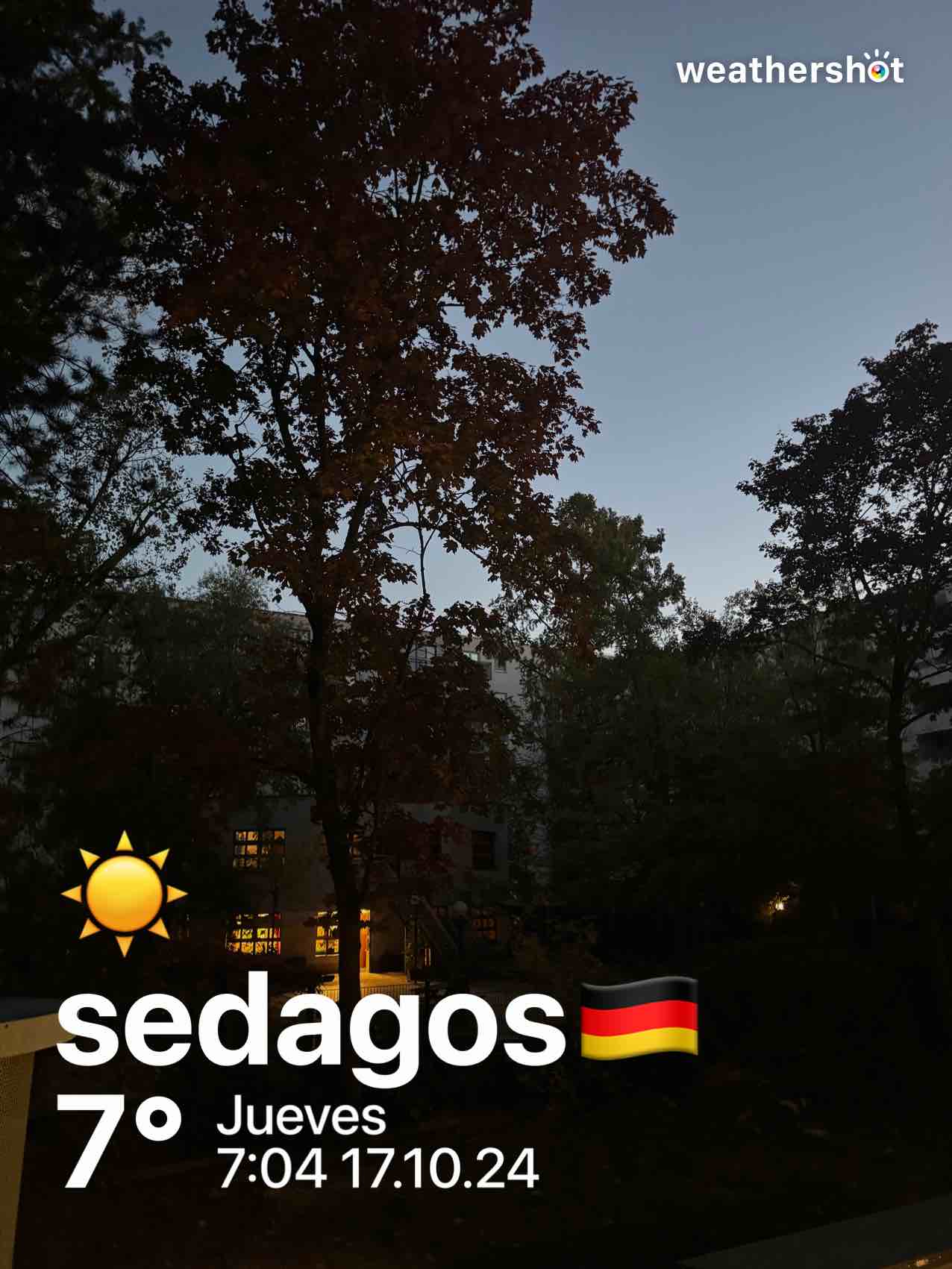 Clear weather near Berlin, 7°C — October 17, 2024 (community photo)