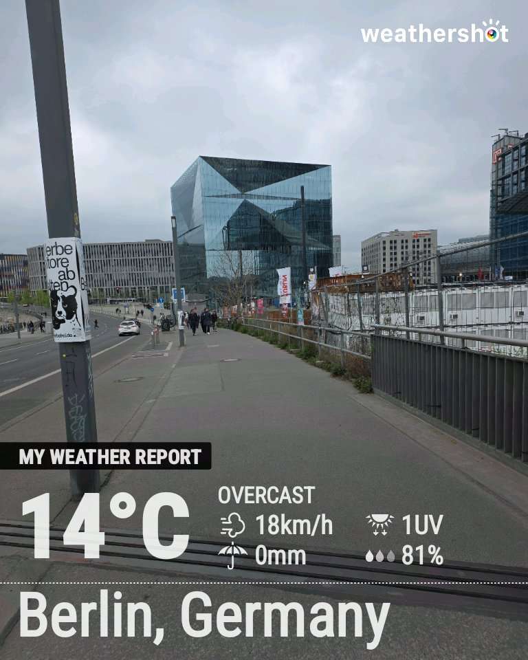 Wetter bei Berlin: bewölkte Nacht, 14°C – 19. April 2026 (Community-Foto)