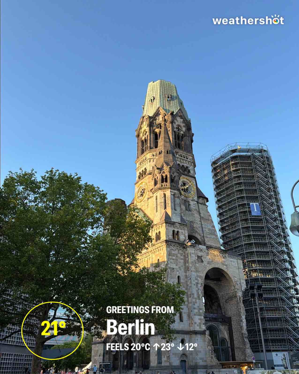 Partly cloudy weather near Berlin, 21°C — July 21, 2026 (community photo)
