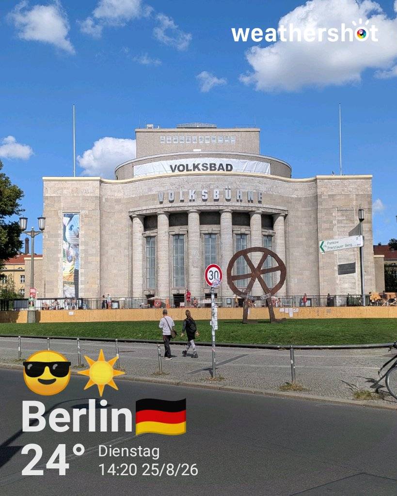 Clear weather near Berlin, 24°C — August 25, 2026 (community photo)