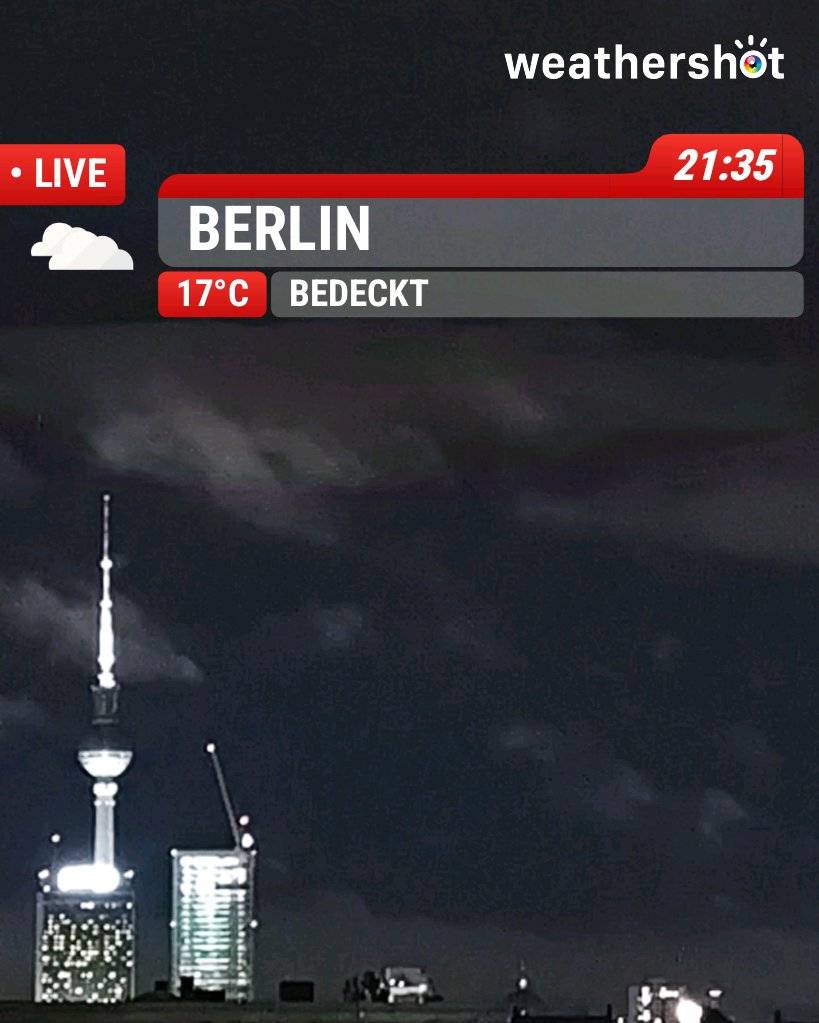 Cloudy night weather near Berlin, 17°C — September 4, 2026 (community photo)
