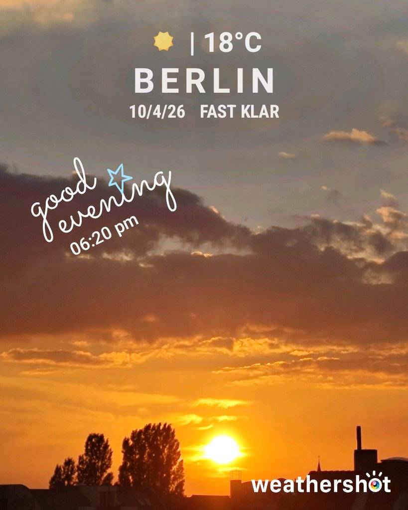 Clear weather near Berlin, 18°C — October 4, 2026 (community photo)