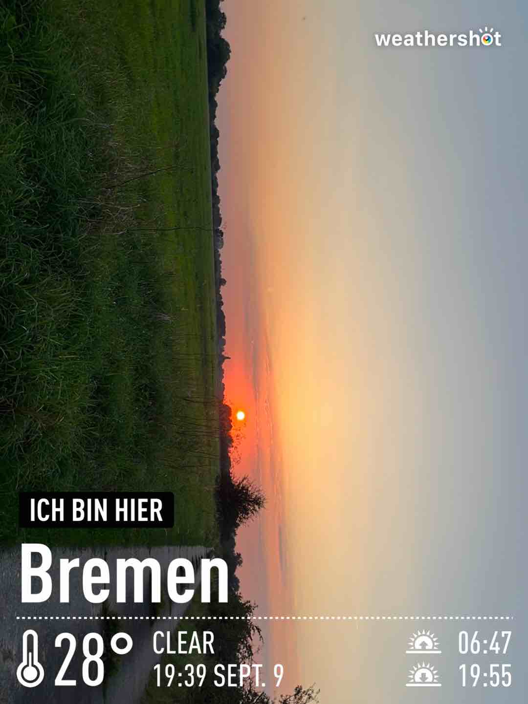 Weather near Bremen, 28°C — September 9, 2023 (community photo)