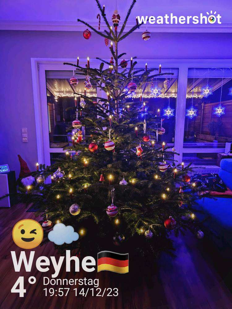 Cloudy night weather in Weyhe, 4°C — December 16, 2023 (community photo)