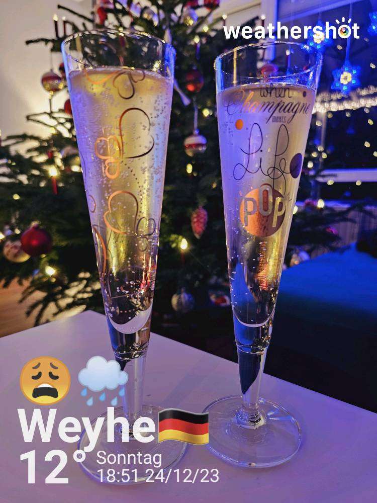 Wetter in Weyhe: bewölkte Nacht, 4°C – 24. Dezember 2023 (Community-Foto)