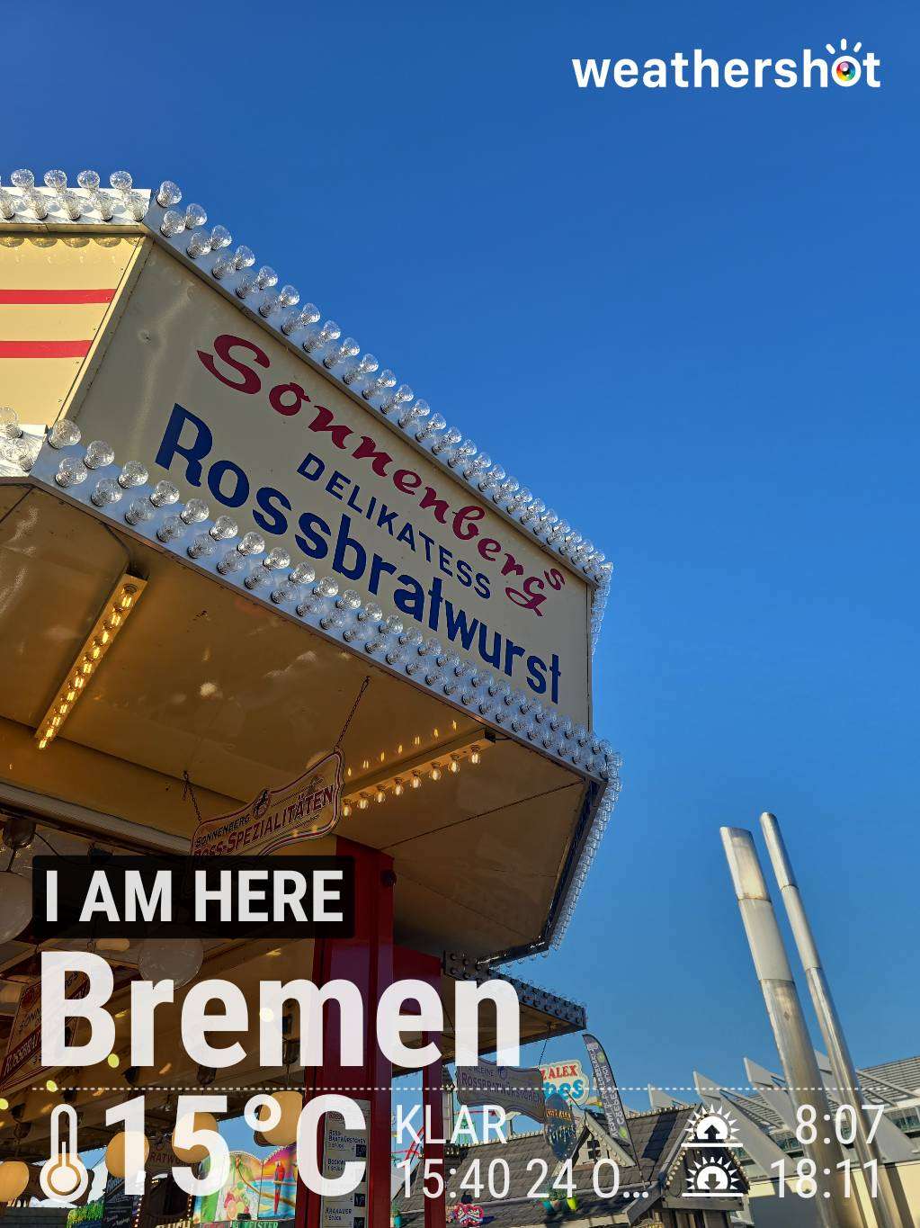 Wetter bei Bremen: sonnig, 15°C – 24. Oktober 2024 (Community-Foto)