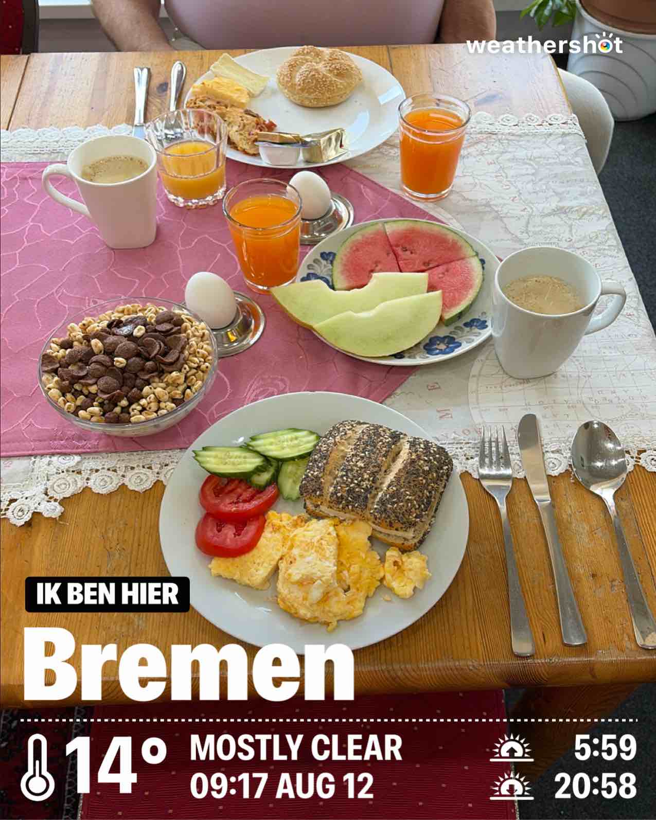 Weather near Bremen, 14°C — August 12, 2026 (community photo)