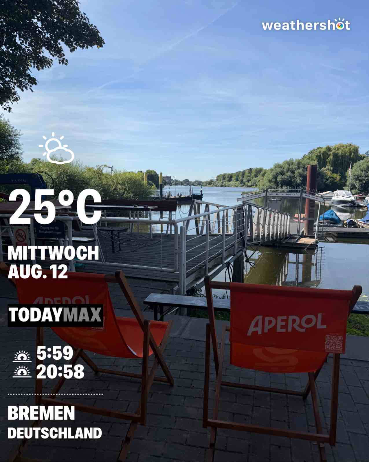 Partly cloudy weather near Bremen, 24°C — August 12, 2026 (community photo)