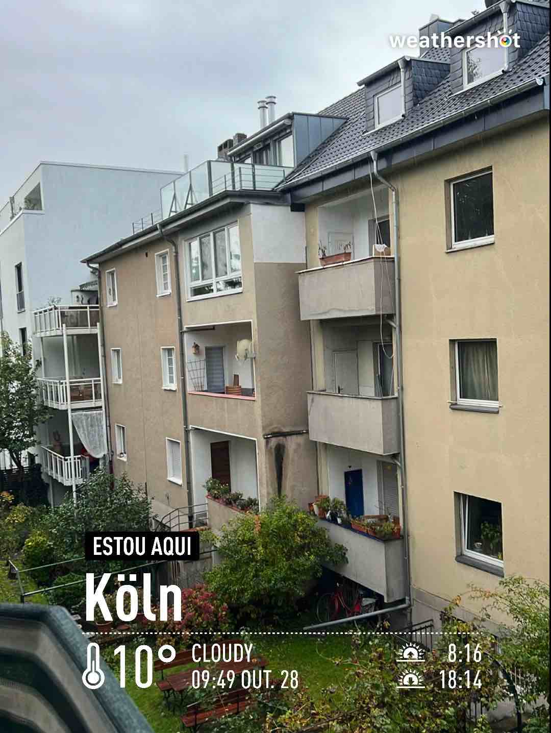 Cloudy weather in Köln, 10°C — October 28, 2023 (community photo)