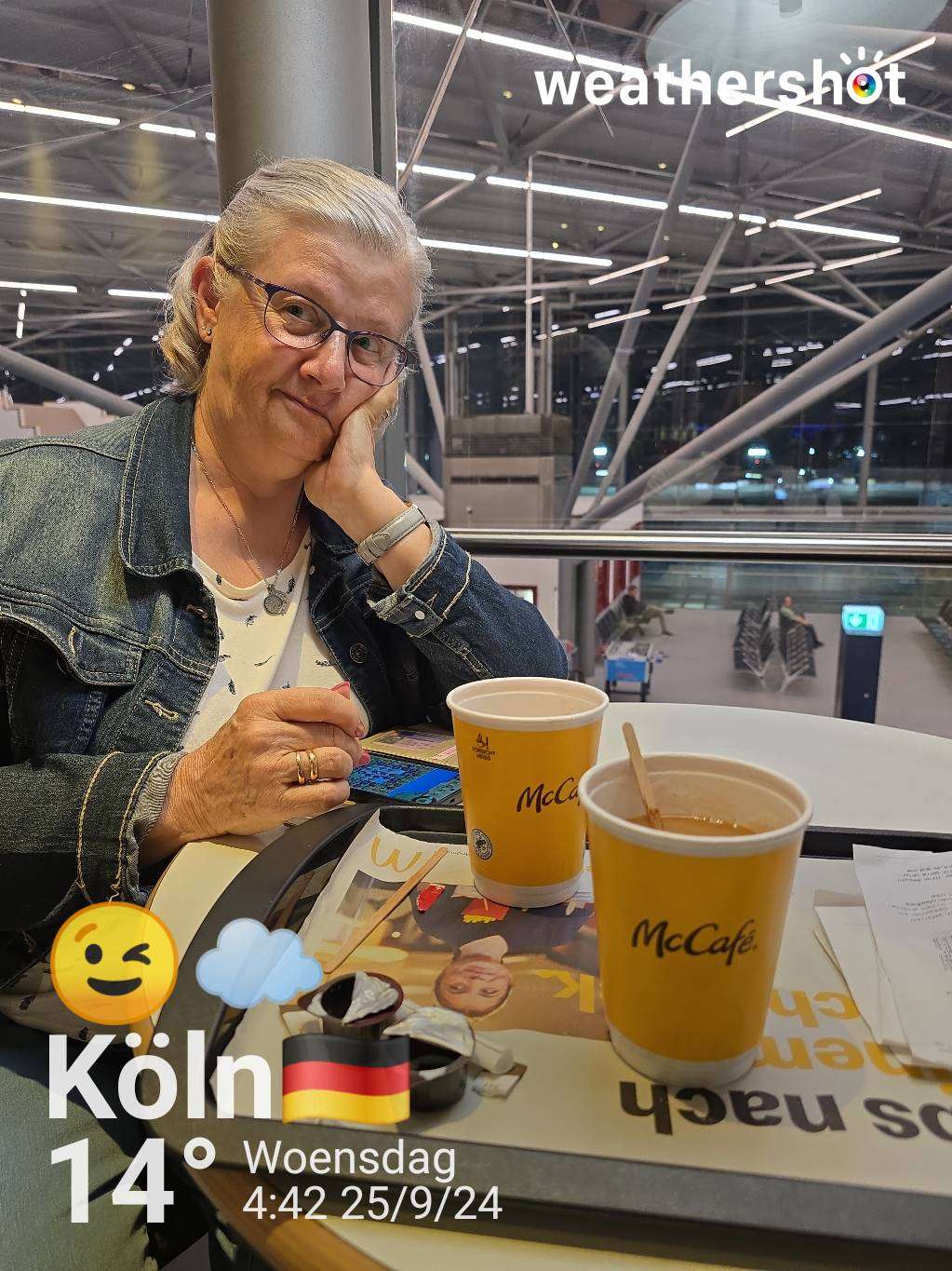 Cloudy night weather in Köln, 14°C — September 25, 2024 (community photo)