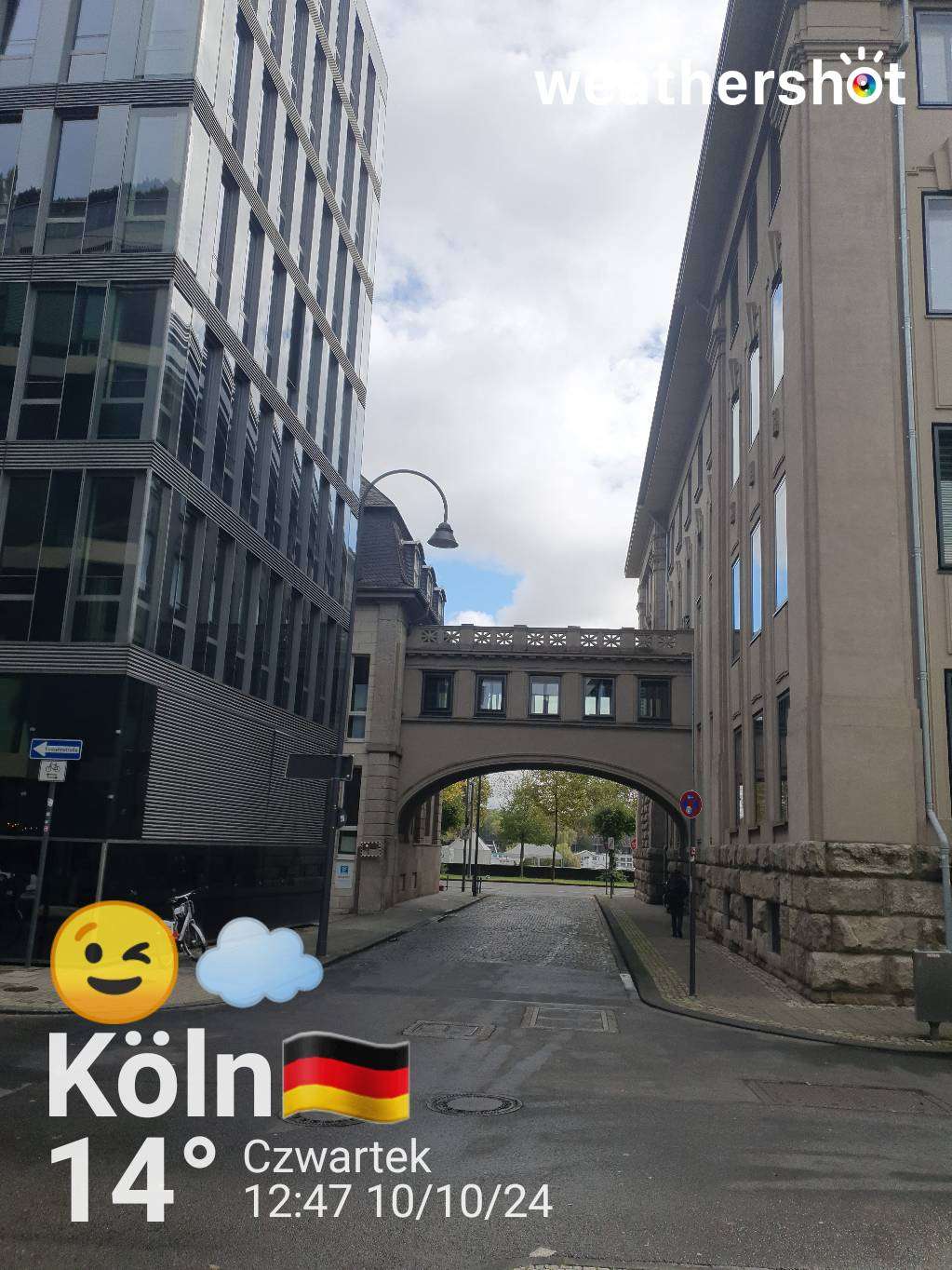 Cloudy weather in Köln, 14°C — October 10, 2024 (community photo)