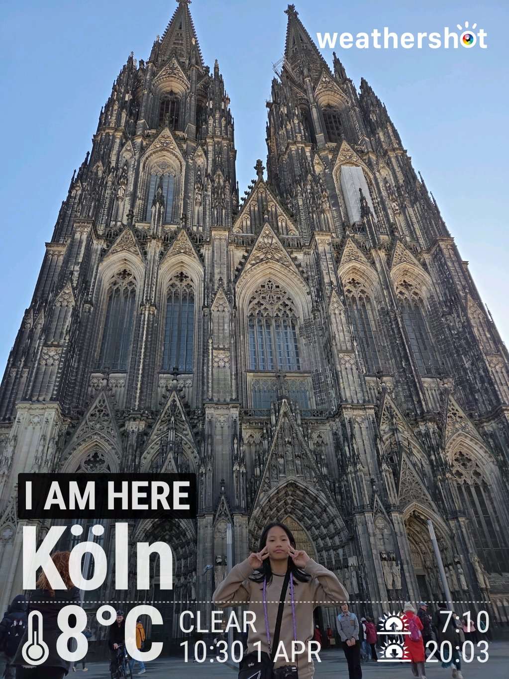 Sunny weather in Köln, 8°C — April 1, 2025 (community photo)
