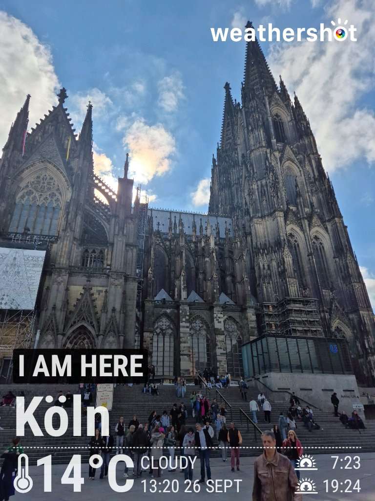 Cloudy weather in Köln, 14°C — September 26, 2025 (community photo)