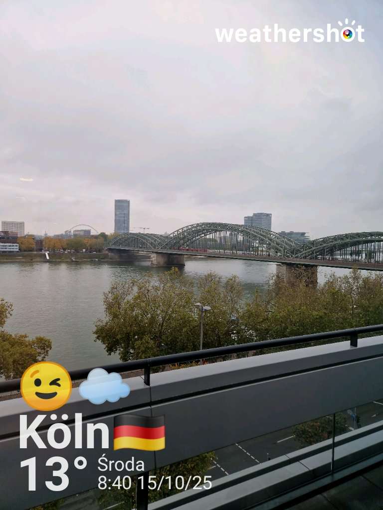 Cloudy weather in Köln, 13°C — October 15, 2025 (community photo)