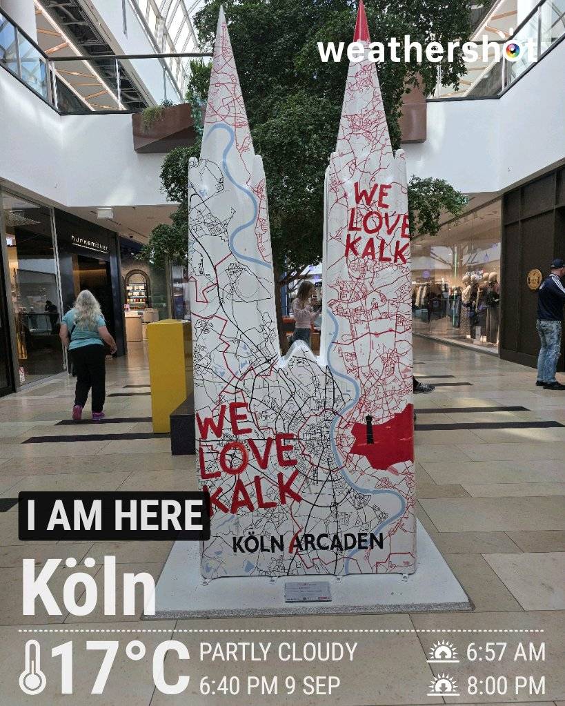 Partly cloudy weather in Köln, 17°C — September 9, 2026 (community photo)