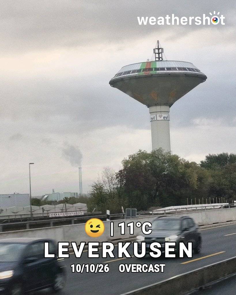 Cloudy weather in Leverkusen, 11°C — October 10, 2026 (community photo)