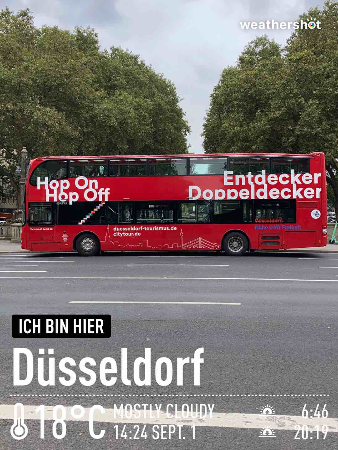 Cloudy weather in Düsseldorf, 18°C — September 1, 2021 (community photo)