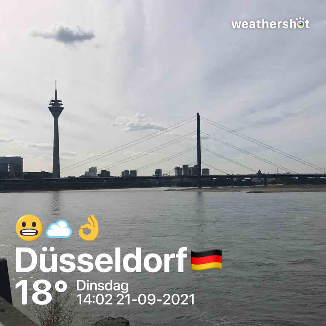 Cloudy weather in Düsseldorf, 18°C — September 21, 2021 (community photo)