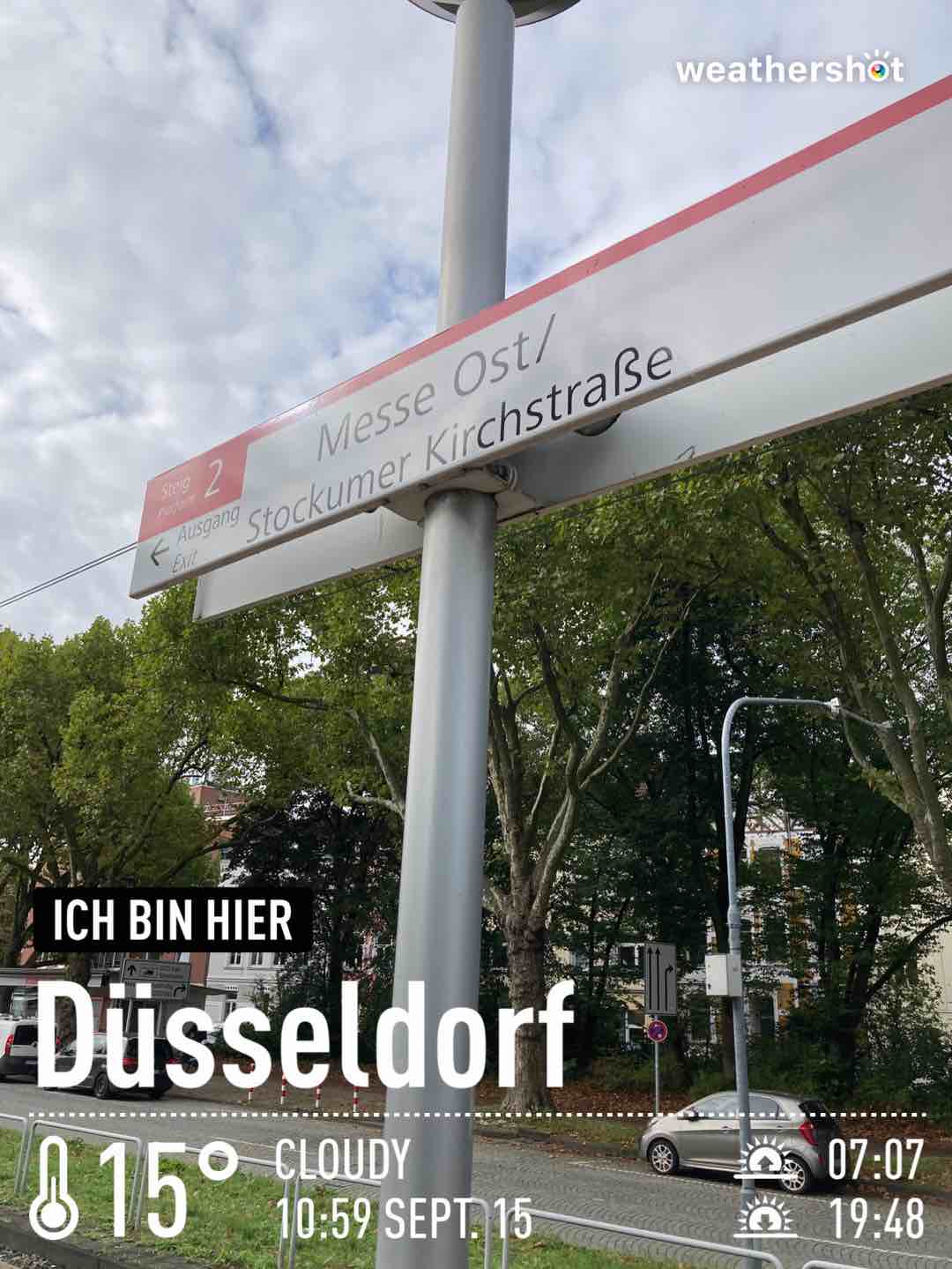 Cloudy weather in Düsseldorf, 15°C — September 15, 2022 (community photo)