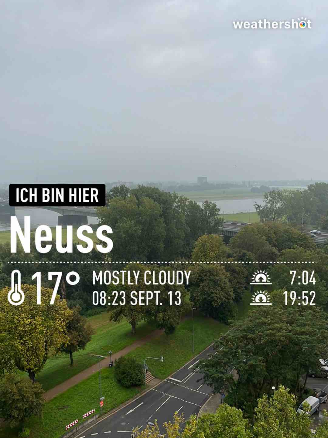 Weather in Neuss, 17°C — September 13, 2023 (community photo)