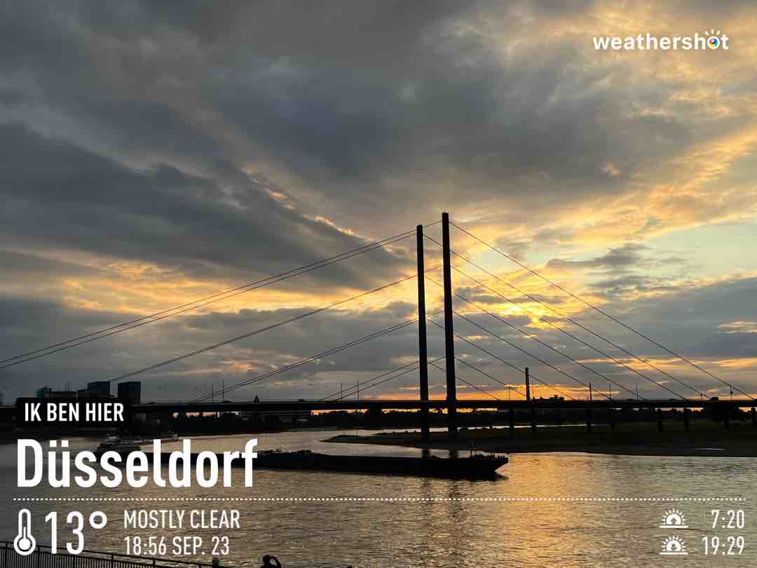 Weather in Düsseldorf, 13°C — September 23, 2023 (community photo)