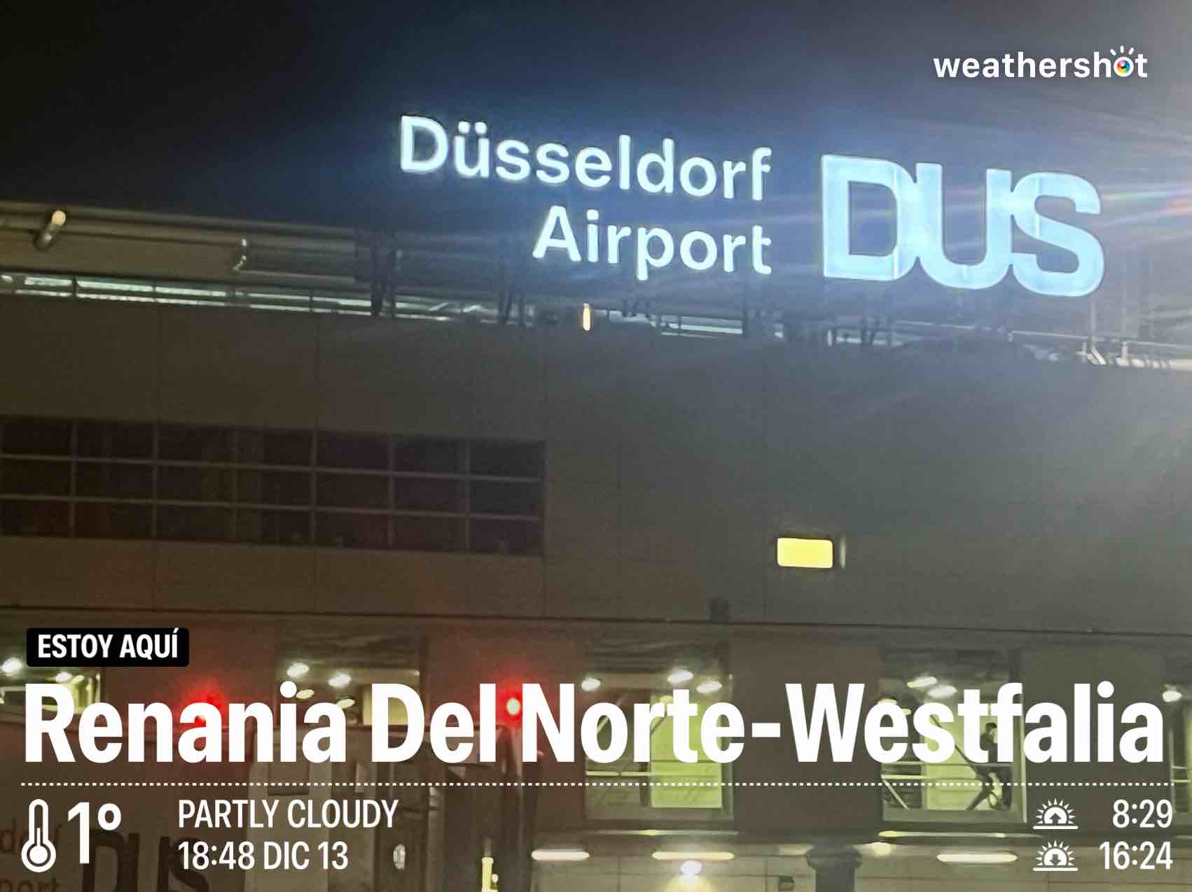 Weather in Düsseldorf, 1°C — December 13, 2024 (community photo)