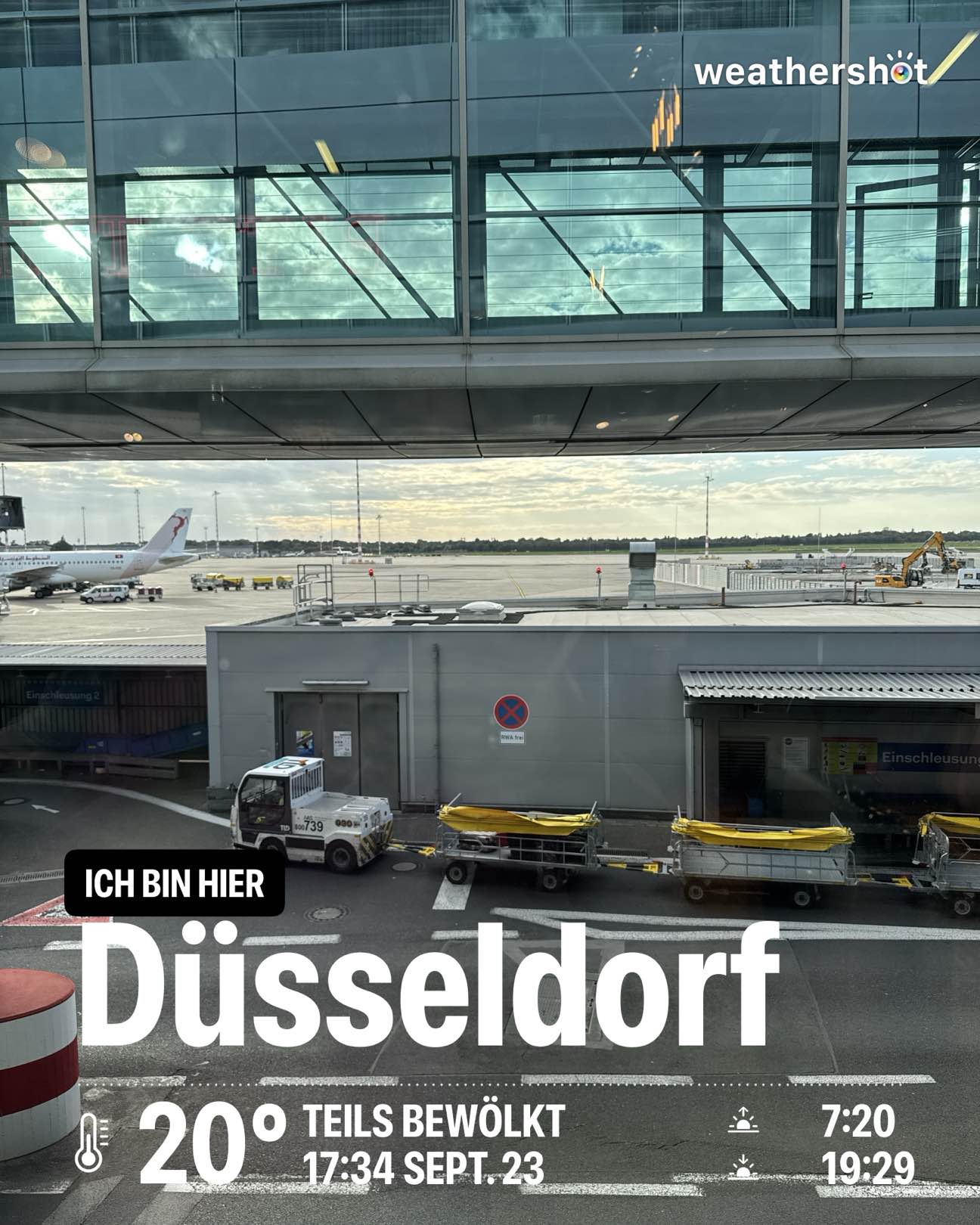 Weather in Düsseldorf, 20°C — September 23, 2026 (community photo)