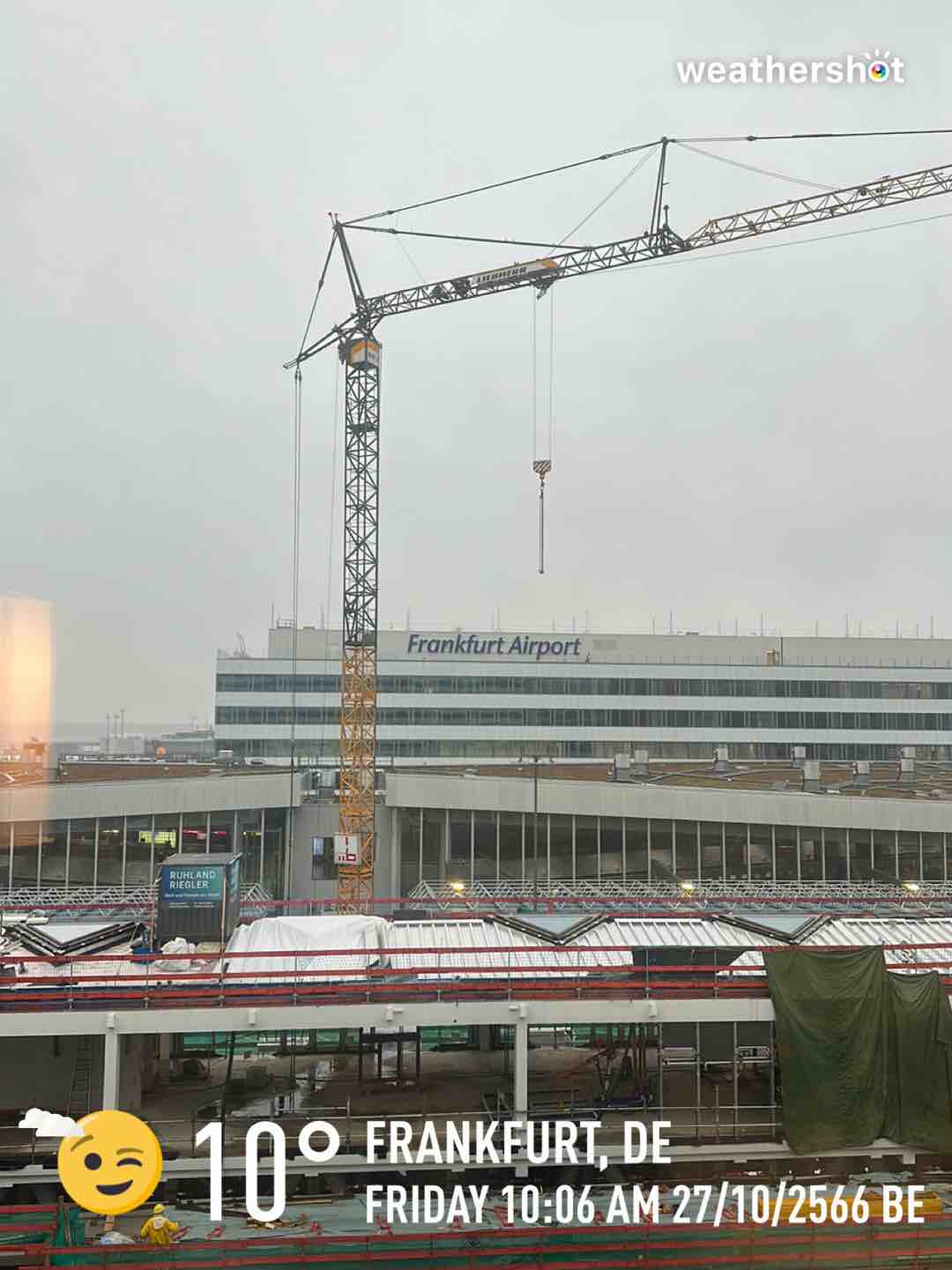 Cloudy weather in Frankfurt am Main, 10°C — October 27, 2023 (community photo)