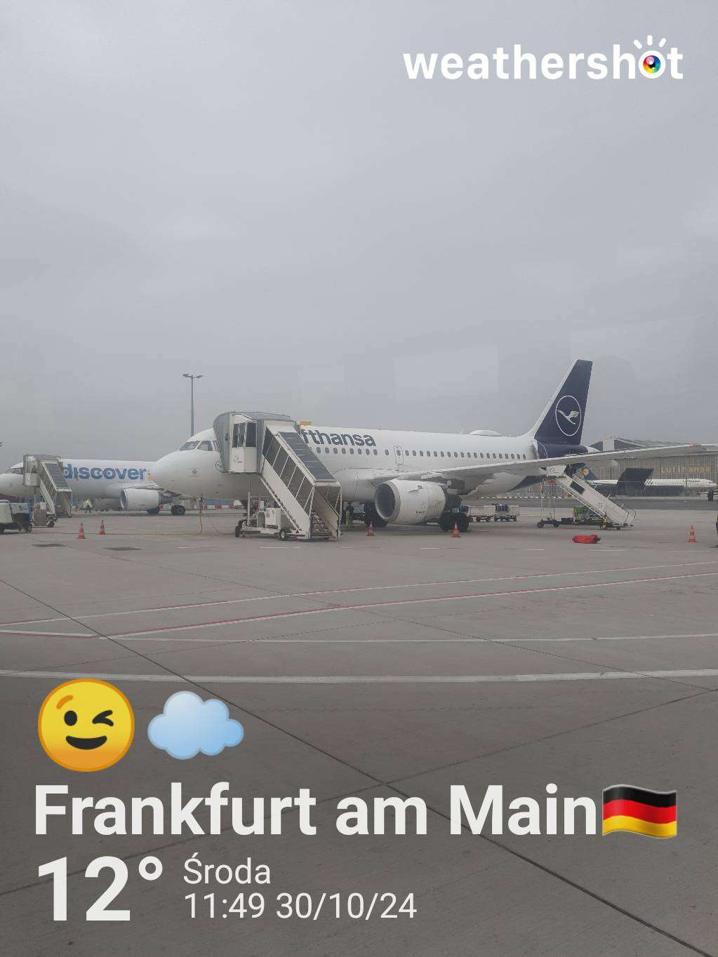 Cloudy weather in Frankfurt am Main, 12°C — October 30, 2024 (community photo)
