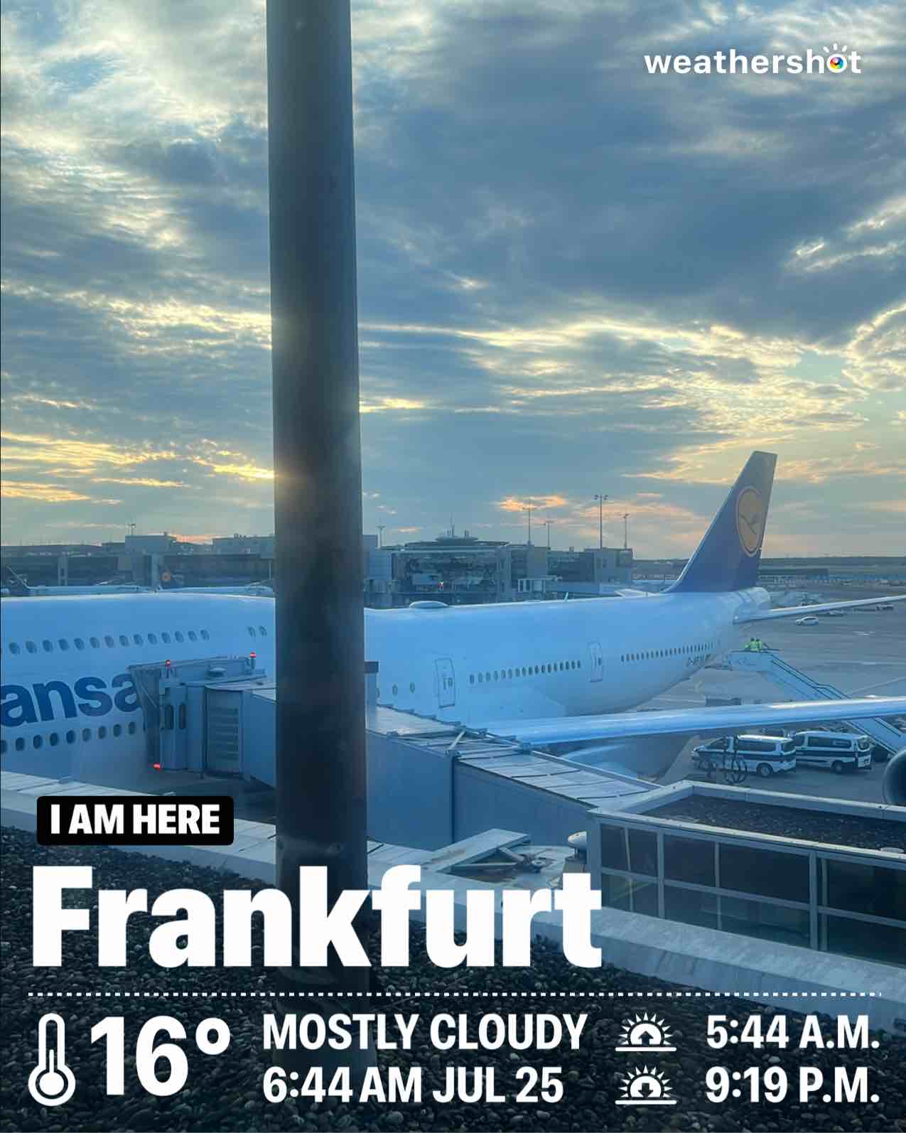 Weather in Frankfurt am Main, 16°C — July 25, 2025 (community photo)
