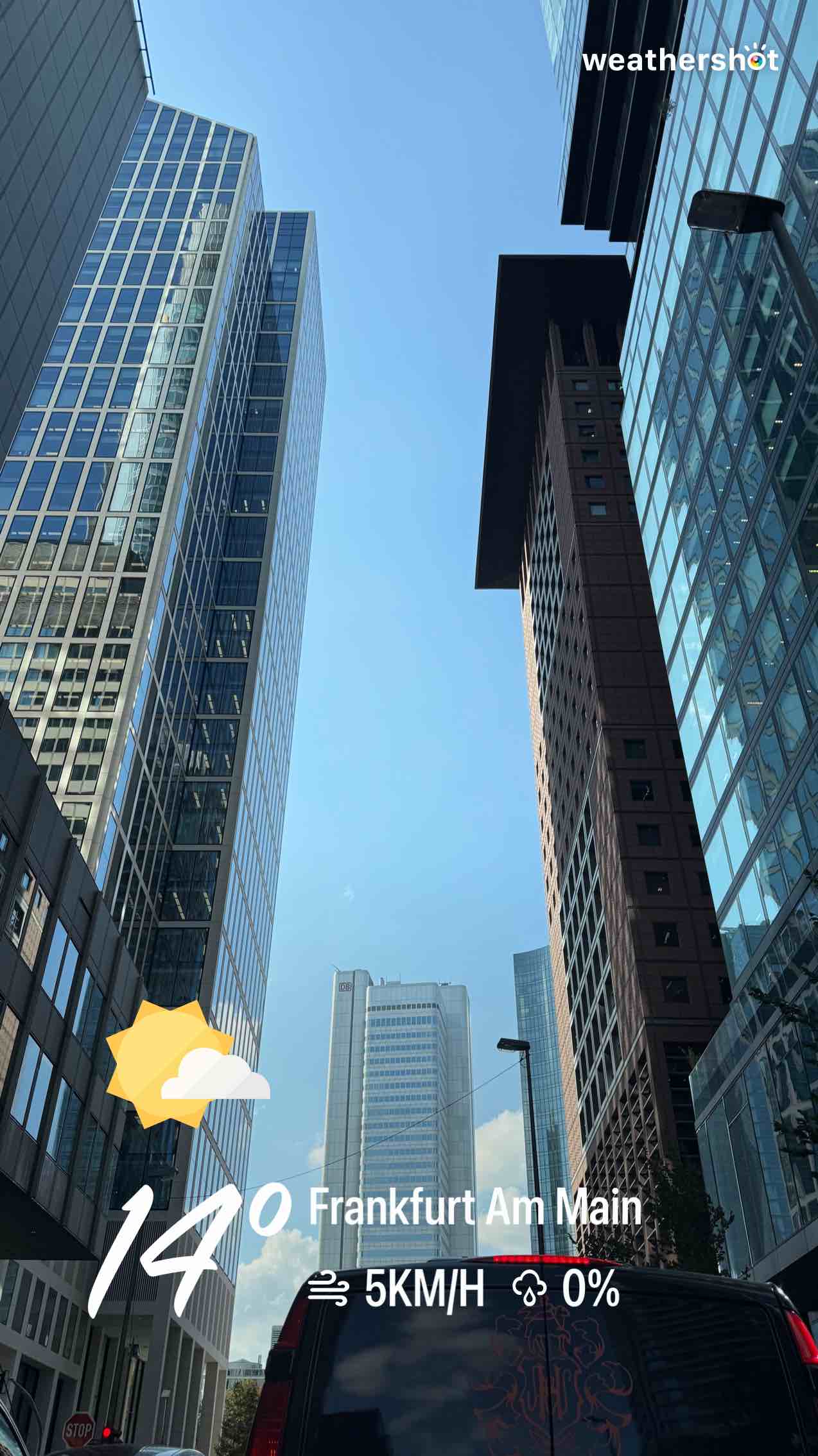 Partly cloudy weather in Frankfurt am Main, 14°C — October 2, 2025 (community photo)