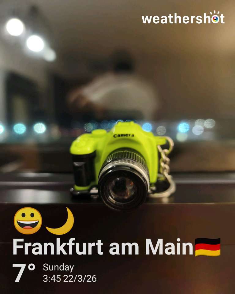 Wetter in Frankfurt am Main: klare Nacht, 7°C – 22. März 2026 (Community-Foto)