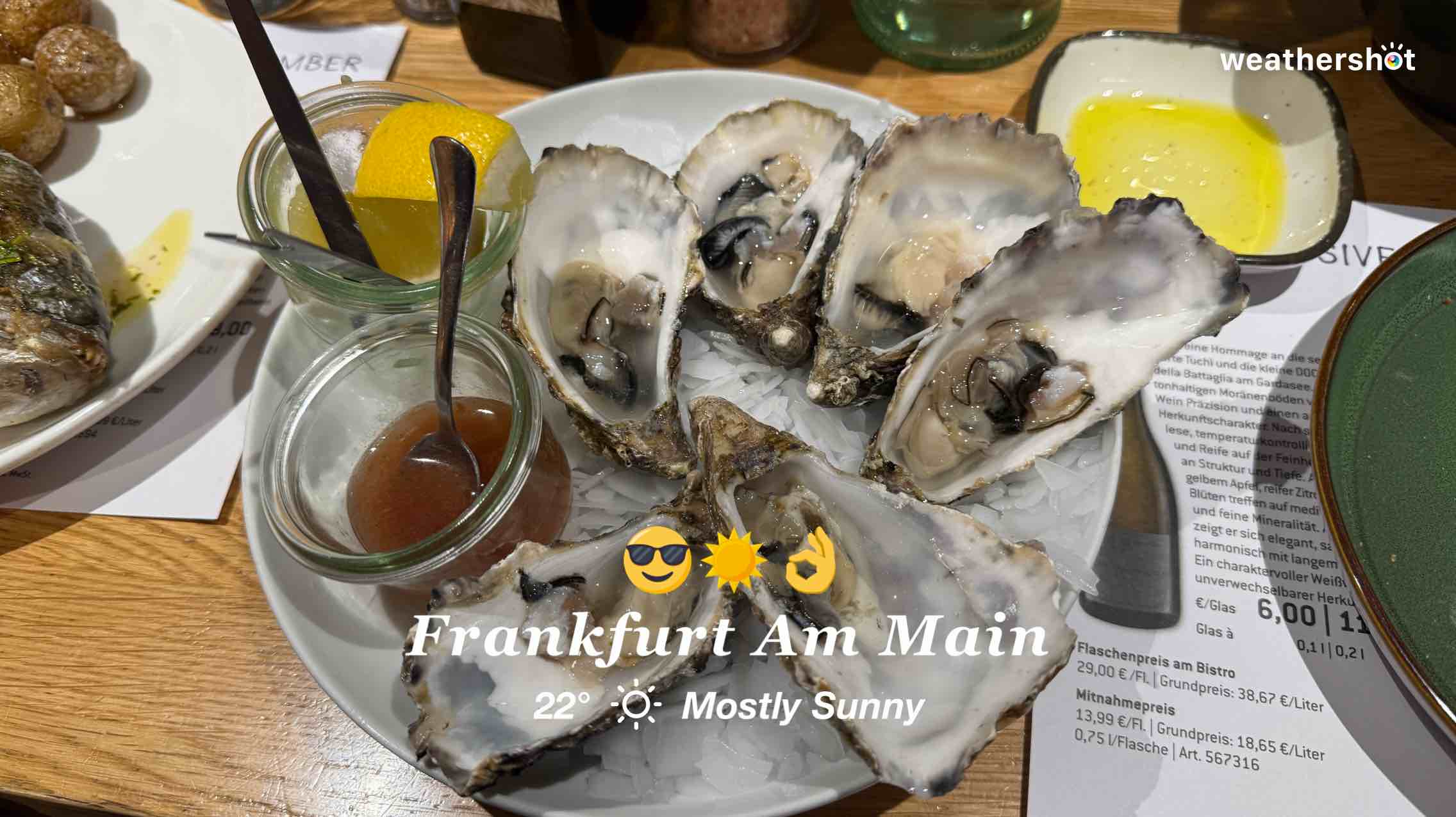 Clear weather in Frankfurt am Main, 22°C — September 12, 2026 (community photo)