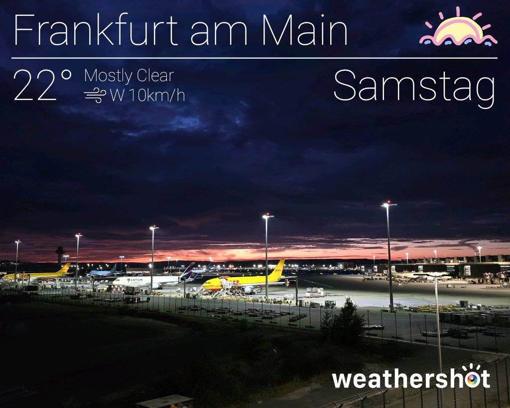 Wetter in Frankfurt am Main: klare Nacht, 22°C – 18. September 2026 (Community-Foto)