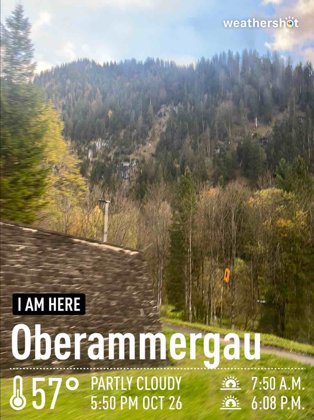 Weather in Oberammergau, 14°C — October 26, 2022 (community photo)